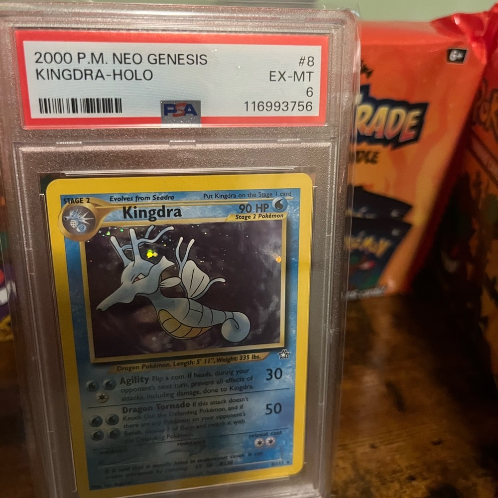 2000 Neo Genesis Kingdra Holo Card PSA 6